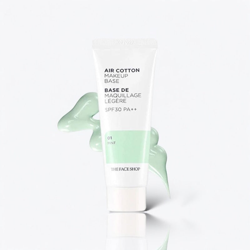 The Face Shop Air Cotton Makeup Base SPF30 PA++, #01 Mint - LB BEAUTY 