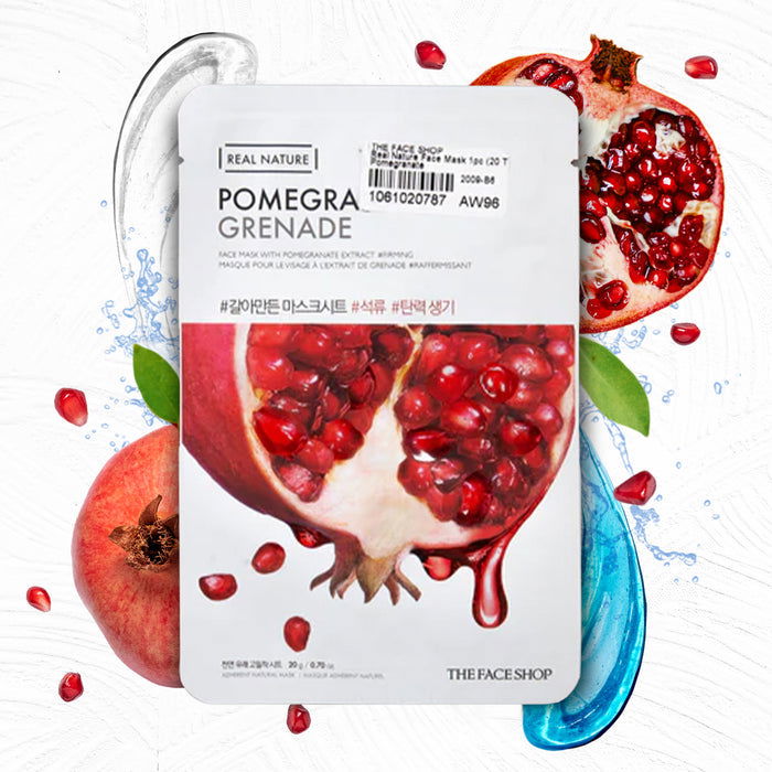 The Face Shop Real Nature Face Mask With Pomegranate Extract - LB BEAUTY 