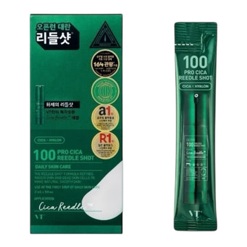 VT 100 PRO CICA Reedle Shot Green skincare product available in iceland at lbbeauty and kurenada