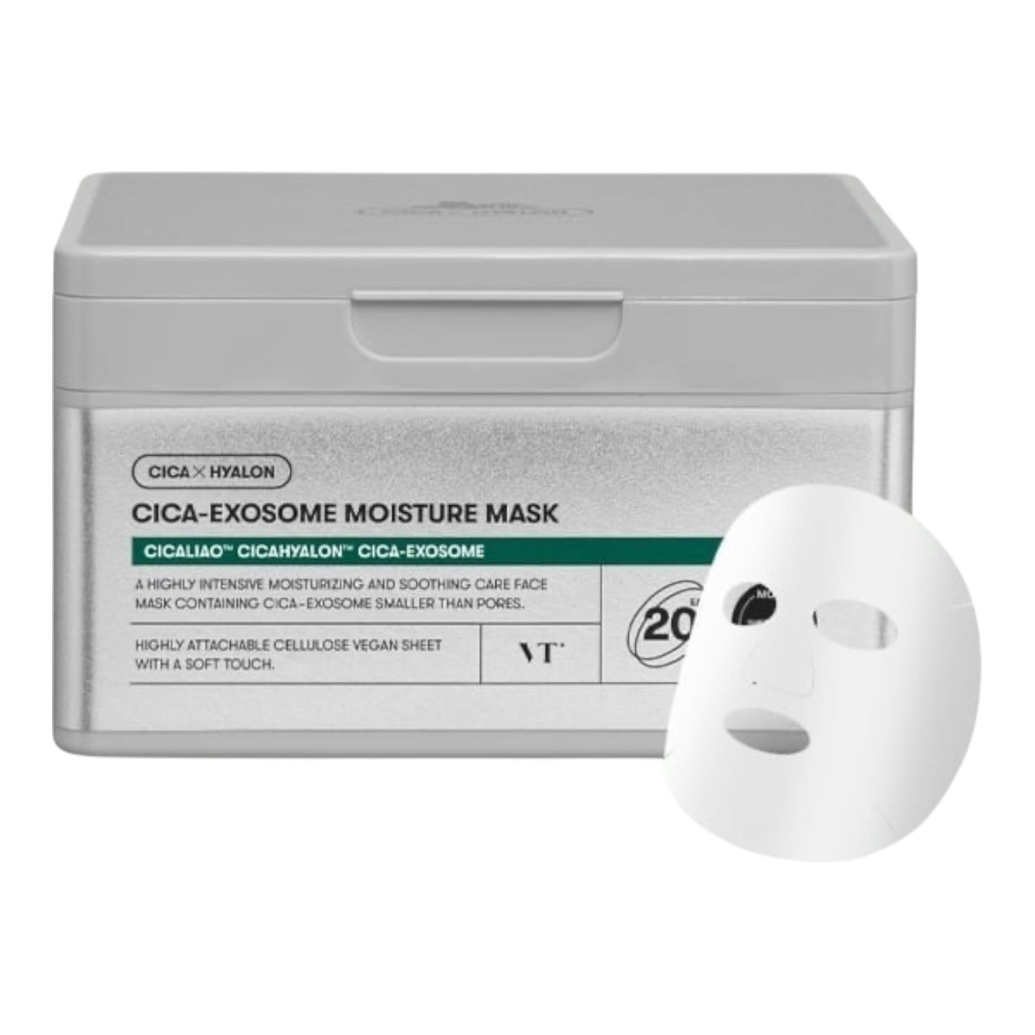 VT CICA-EXOSOME Moisture Mask (20EA) 350g available in iceland at lbbeauty and kurenada