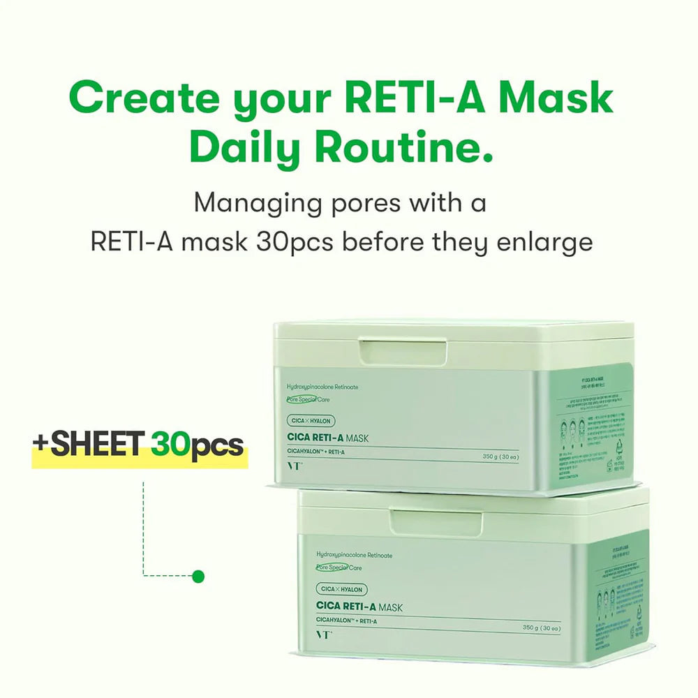 Cica Reti-A mask packaging with text on a white background